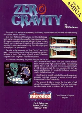 Zero Gravity box cover back